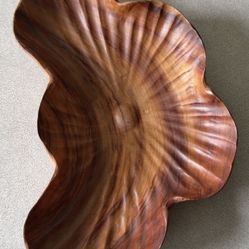 Sculptural wood tray