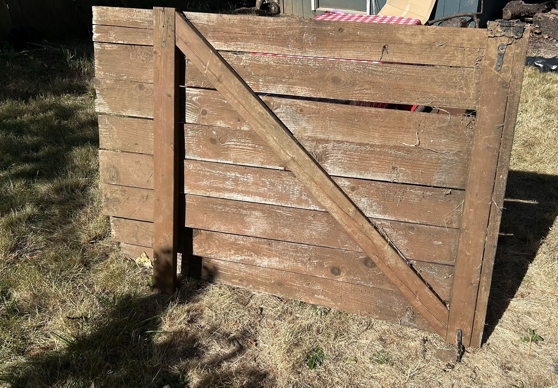 FREE Wood Cedar Gate And Fence Section Reclaimed