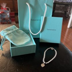 Return To Tiffany Heart Tag Bead Bracelet 