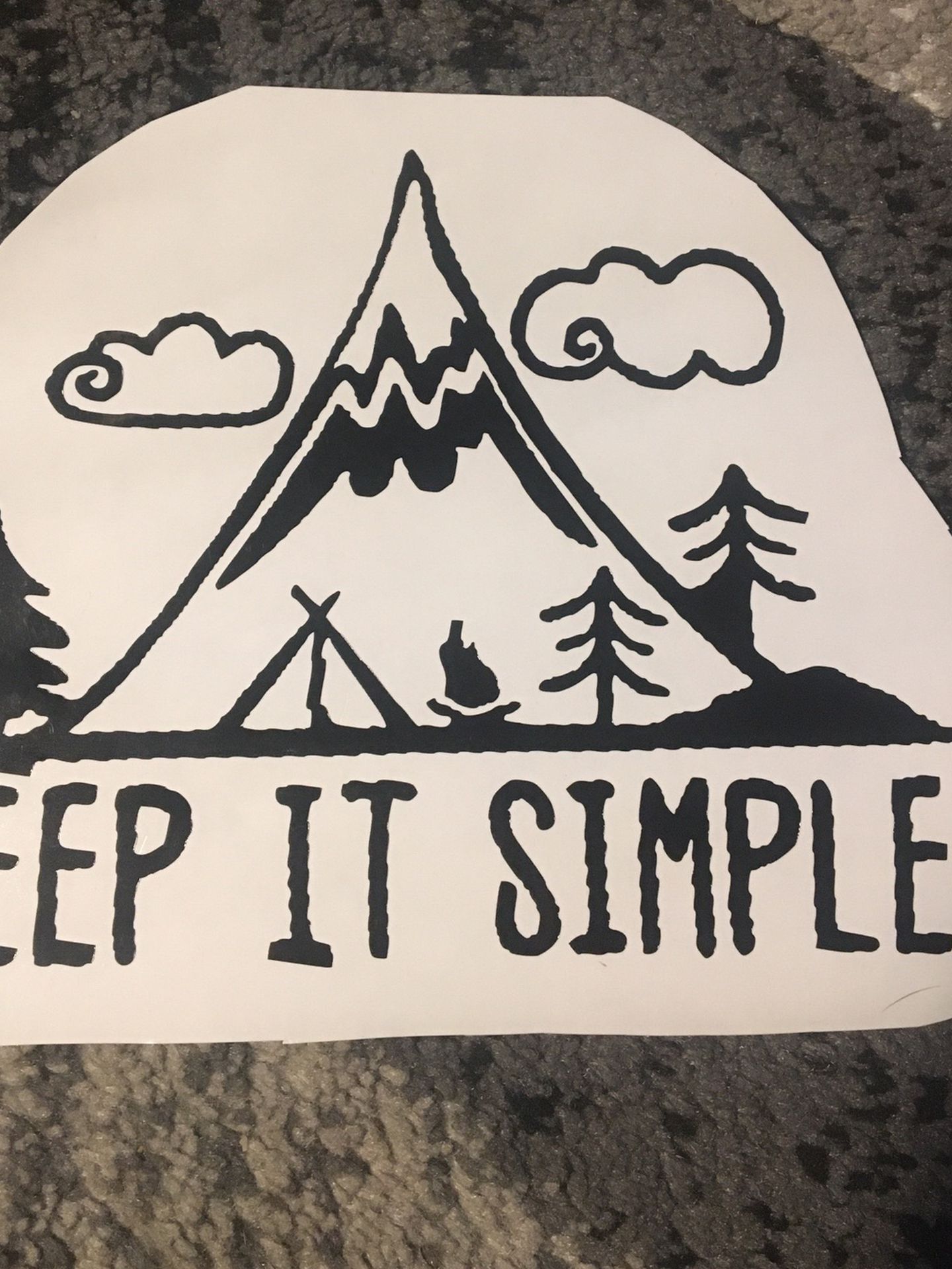 7x7 Keep It Simple Camp Decal
