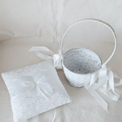 Flower Girl Basket and Ringer Bearer Pillow