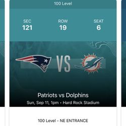 Dolphins Tickets Season Opener!