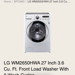 LG washer and dryer