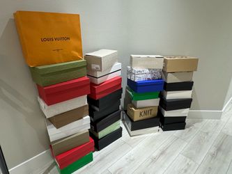Designers empty bags and boxes