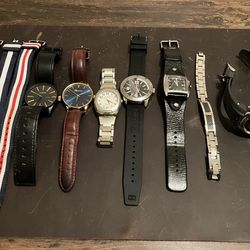 Lot of used designer wristwatches