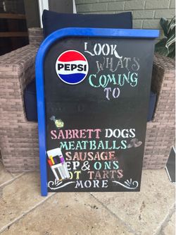 Retaurant Pepsi menu sign letrero