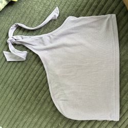 Purple One Shoulder Crop Top