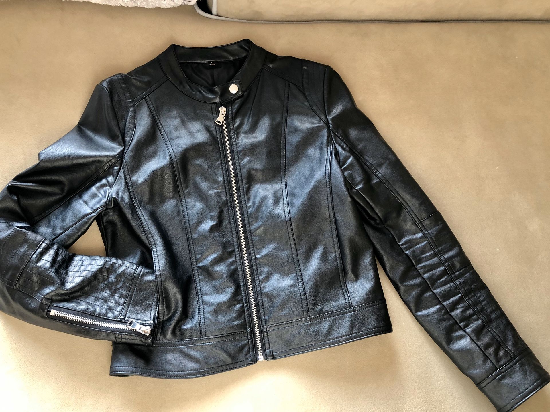 Faux leather jacket small size