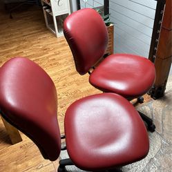 2 Red Office Chairs 