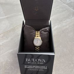 Bulova 98L315 Women’s Gold-Tone Watch – New In Box