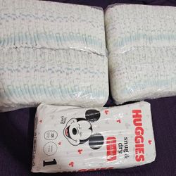 Size 1 Diapers Kirkland And Huggies