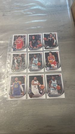 Bowman NBA Basketball Cards Lot of 9