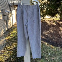 VTG LEE Casual Wrinkle Free Striped Tapered Pants