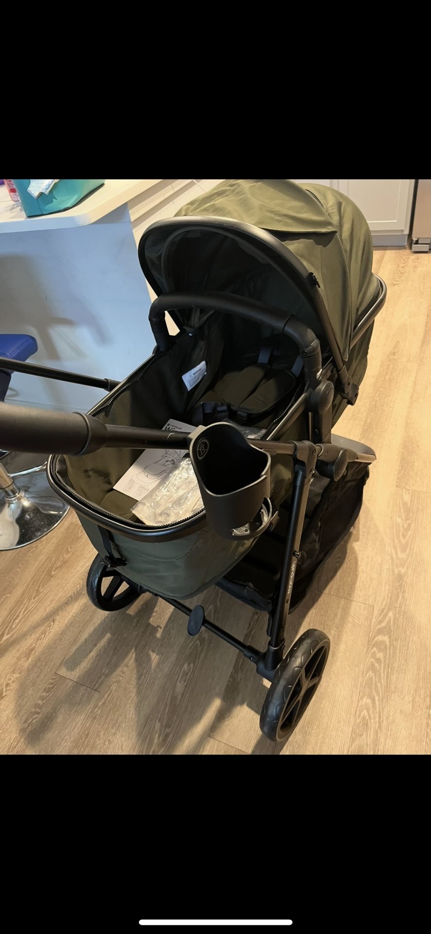 Brand New Mompush Stroller & Bassinet Sage