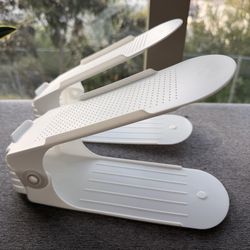 Shoe Organizer 20 Pack, Shoe Stackers, Space Saver, Adjustable, White