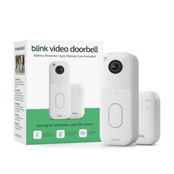 Blink Video Doorbell Bundle – 2 Doorbells + Mount + Sync Module Core