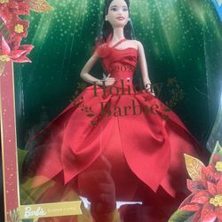 2022 Barbie Signature Holiday Barbie Straight Black Hair