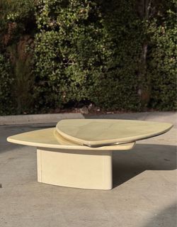 Vintage Karl Springer Style Tessellated Horn Swivel Top Coffee Table