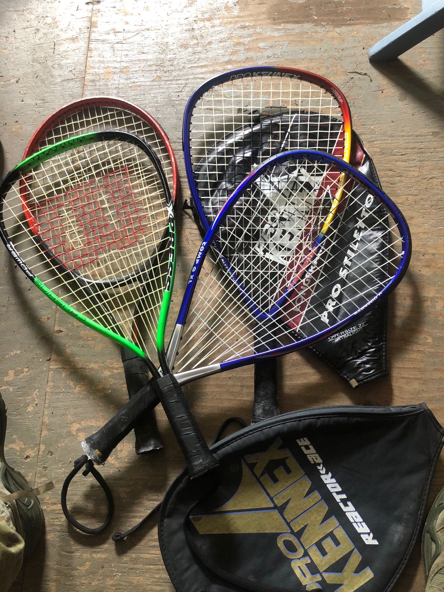 Tennis and racket ball rackets