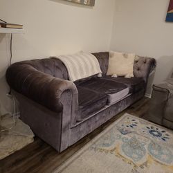 Tufted Grey Sofa