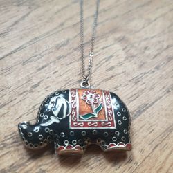 Elephant Pendant with Chain