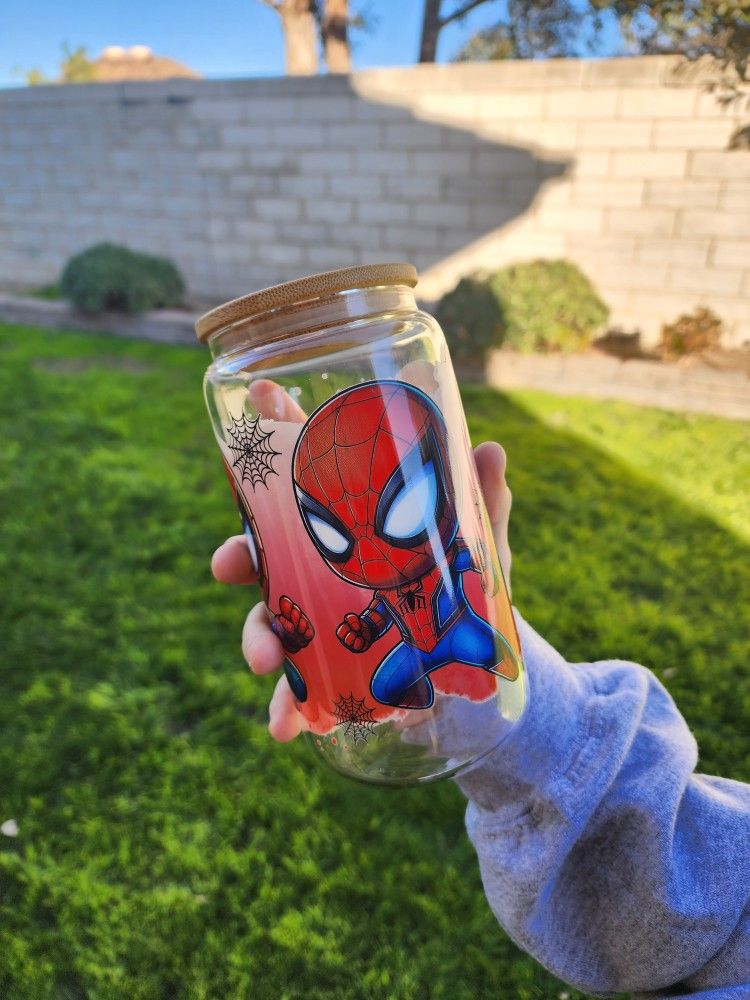 Spider-man Glass Cup 16oz