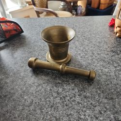 Solid Brass Apothecary Mortar And Pestal