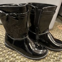 Girls Bow Riding Boots - Picture Perfect - Black