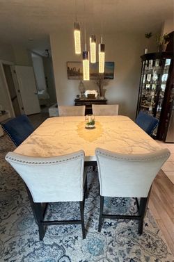 Dinning table with marble top