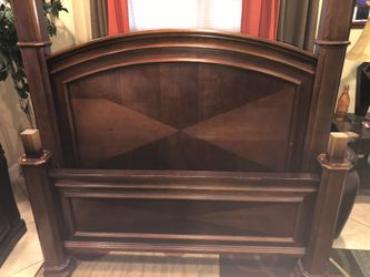 Cherry solid wood queen bedroom set