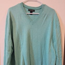 Banana Republic Aqua V Neck Sweater Men's Size XL