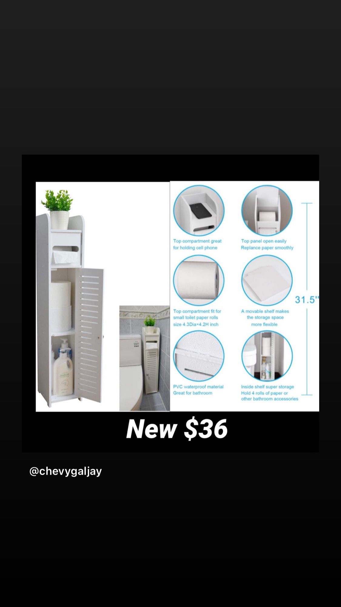 New Bathroom Storage