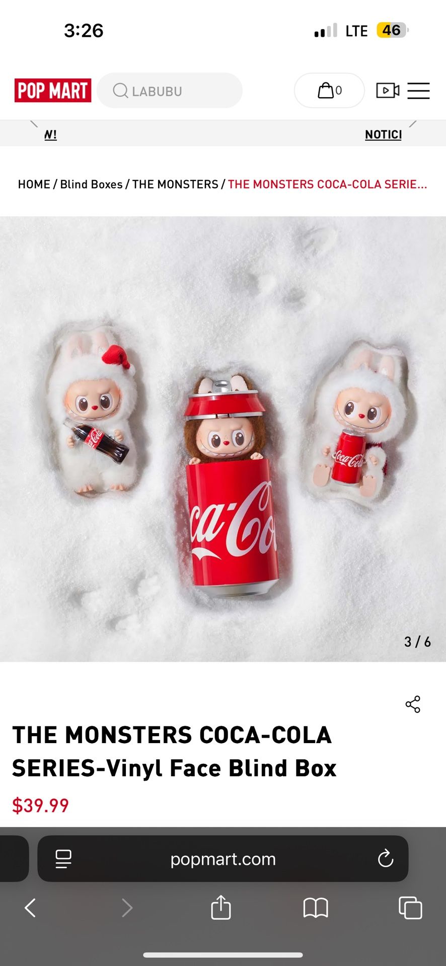 Cocoa Cola Labubu (authentic)