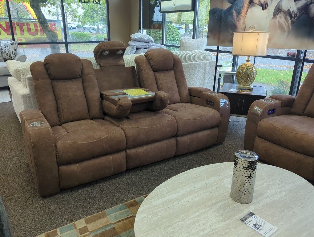 NEW Power RECLINING SOFA AND LOVESEAT SET