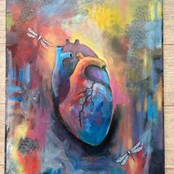 Anatomical heart painting