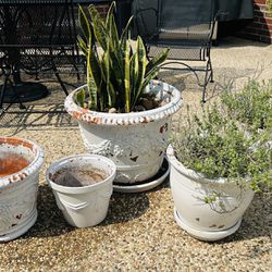 5 Ceramic Pottery High End Plant Planter Pots