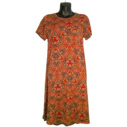 LuLaRoe Carly Women's XS Short Sleeve Printed Midi Dress