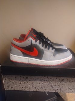 Air Jordan 1 Low Cement Fire Red - 553558-060