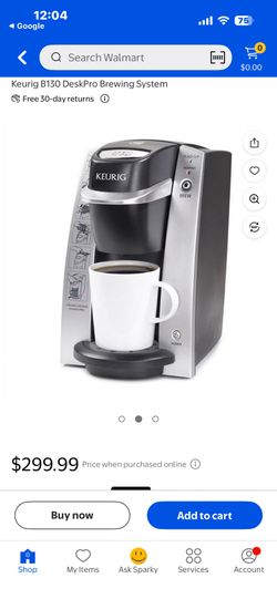 Keurig Coffee Maker K130 For 75$ OBO
