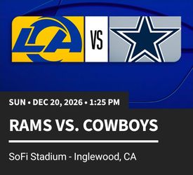 RAMS vs COWBOYS (4 Tix)