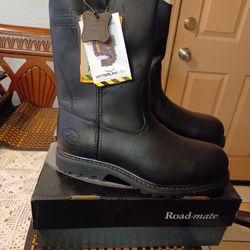 Roadmate Leather Pull Up Work Boots Size 10 Men's 