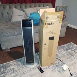 Lasko 29" 1500W Electric Digital Ceramic Tower Space Heater with Remote, Black, 5586