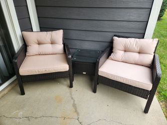 Patio chairs and table