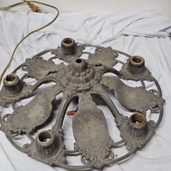 Antique Cast Iron Chandelier 