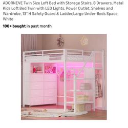 Kids Loft Bed With Stairs