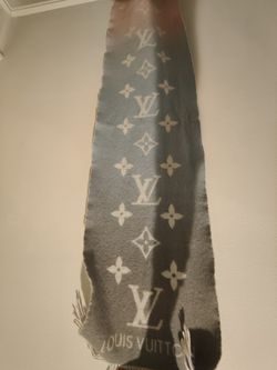 LOUIS VUITTON Cashmere Monogram Reykjavik Scarf Black Multicolor