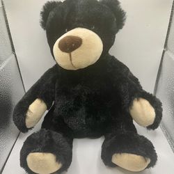 Vintage 1980’s Black Tan Soft Plush Sitting Bear