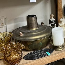 Vintage Hot Pot Cooker Brass Mongolian Asian Chinese Hong Kong Steamer Vintage