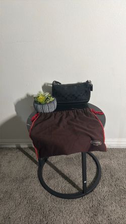 Coach 6094 Black Canvas Demi Mini Pouch (1990s)