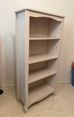 Wood White Bookcase (4-Shelf)